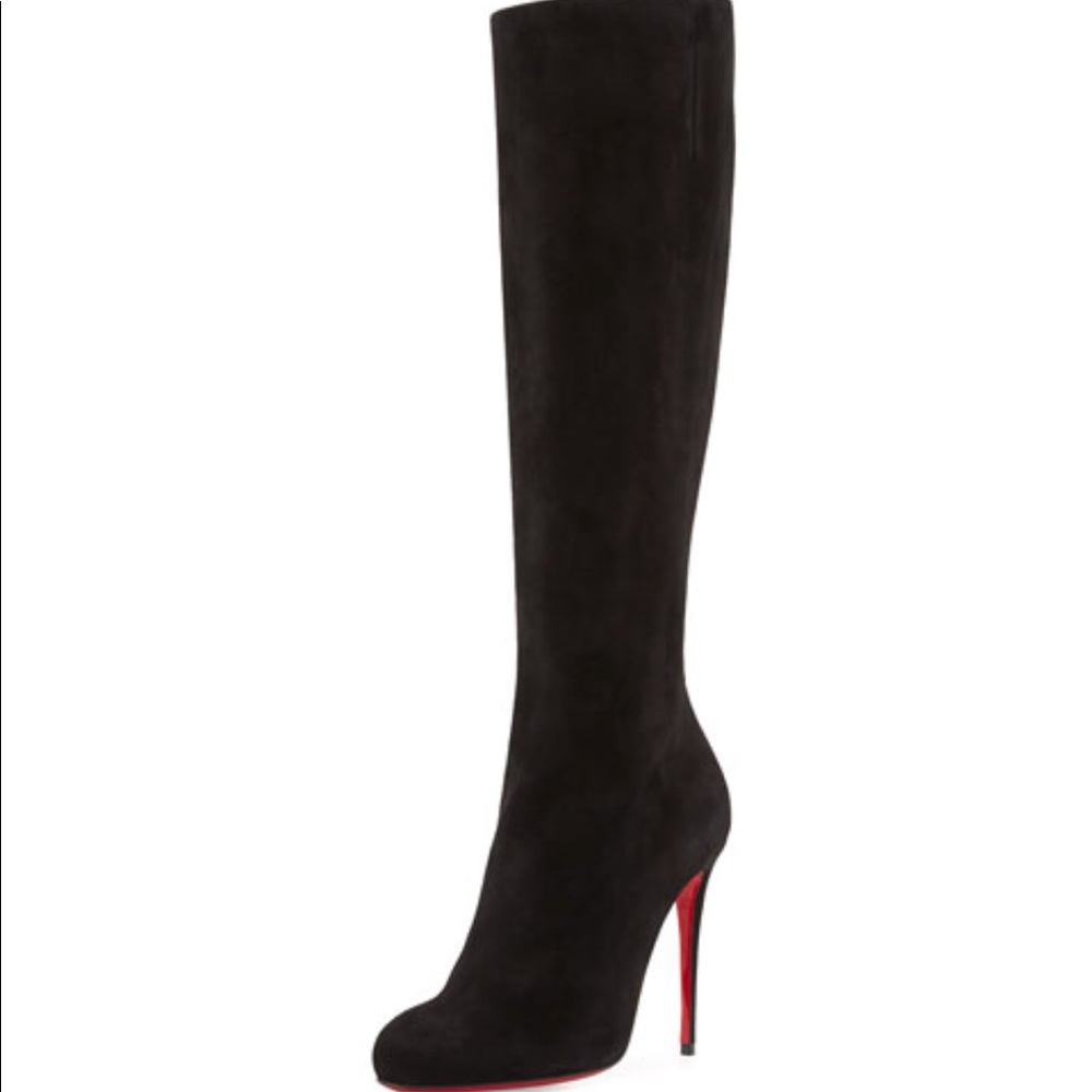 Christian Louboutin Suede Knee High Boots
